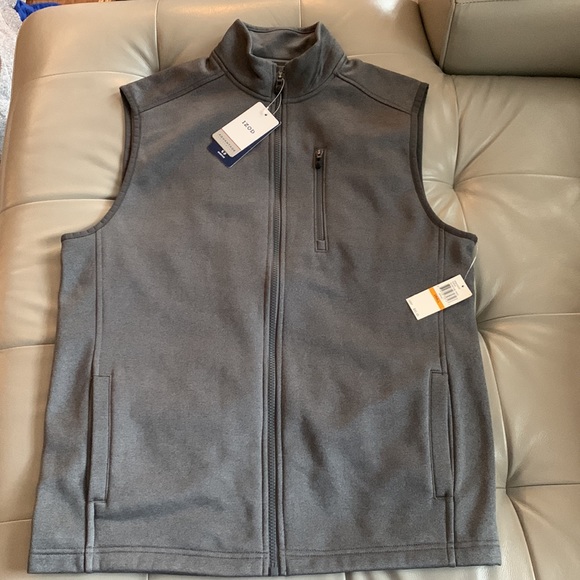 IZOD ~ Men's Advantage Performance Asphalt (Gray) Full Zip Up Vest~Small - Picture 2 of 8